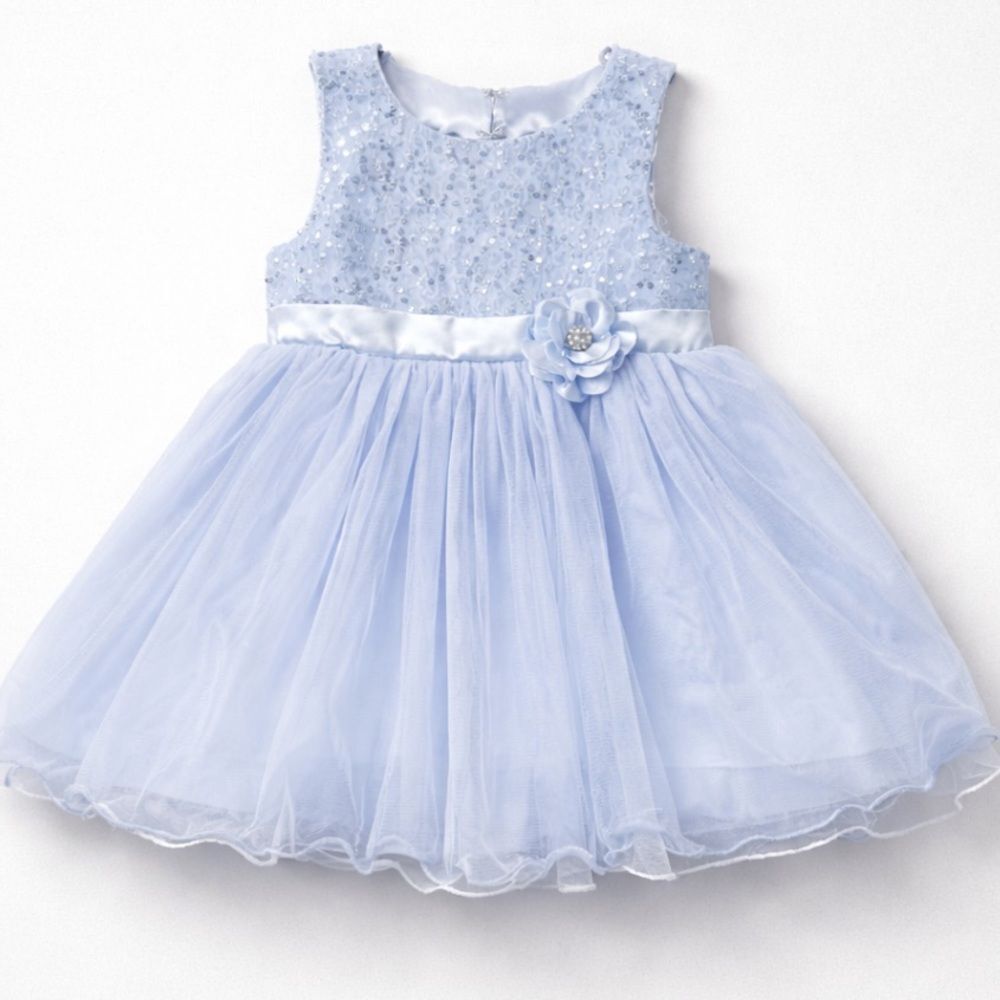 American Princess Pale Blue sequins top formal dress size 18 months